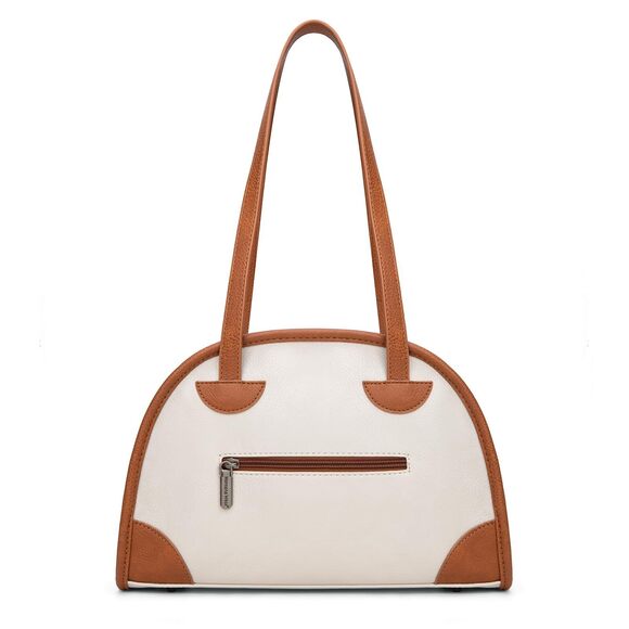 Handbags - 6774 Purses and Handbags , Retro Style Bowling Handbag Classic Leather